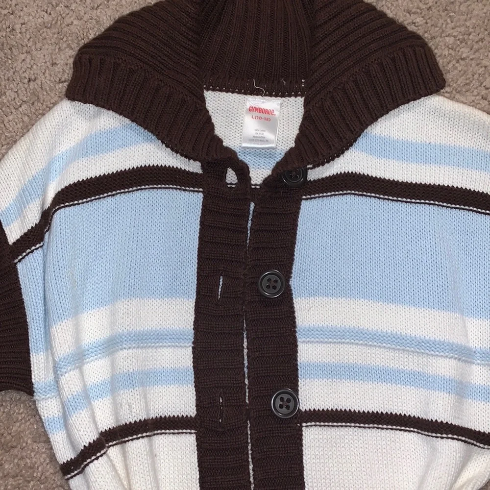 Gymboree‎ Girls Striped Back Belted Sweater-Vest
